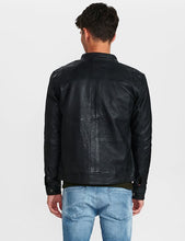 Load image into Gallery viewer, Gabba - BENTON BLACK LEATHER JACKET
