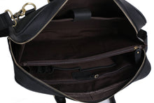 Load image into Gallery viewer, CF13 HANDMADE BLACK GENUINE LEATHER BRIEFCASE, MESSENGER BAG, LAPTOP BAG, MEN&#39;S HANDBAG-Bags-Classic Fashion CF13-Classic fashion CF13
