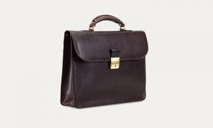 Baron Light Leather Briefcase-Bags-Classic fashion CF13-Brown-Classic fashion CF13