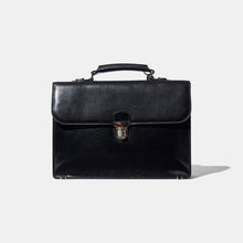 Load image into Gallery viewer, Baron - Small Briefcase BLACK LEATHER
