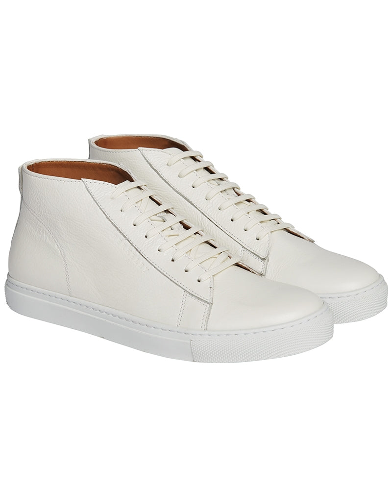 Berkeley Luigi High Top Leather Sneaker White