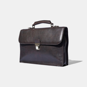 Baron - Small Briefcase BROWN GRAIN LEATHER